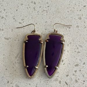 Kendra Scott Skylar earrings in purple onyx
